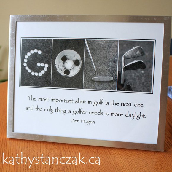 8x10 Golf Alphabet Art Photograph and Card - Picture 1 of 2